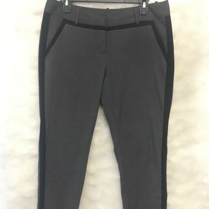 Black and charcoal suit pants